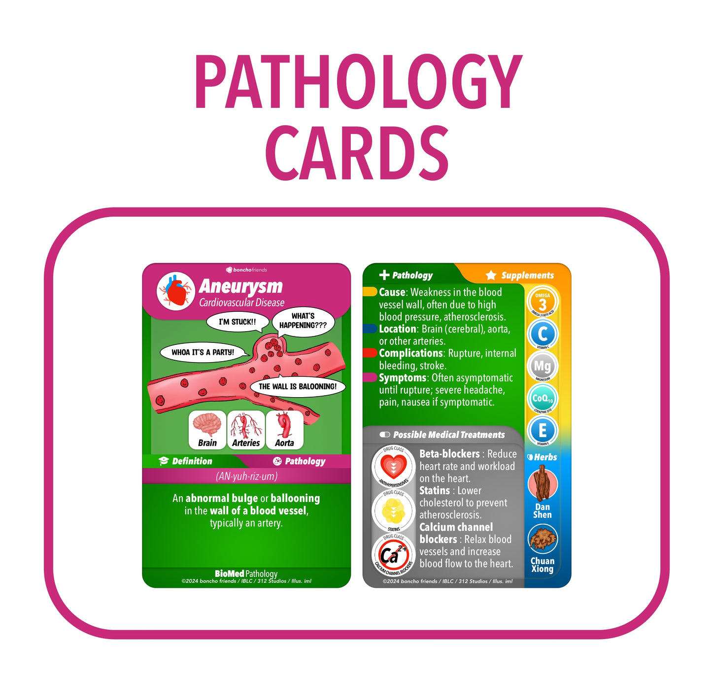 Pathology and Pharmacology Deck for Biomed