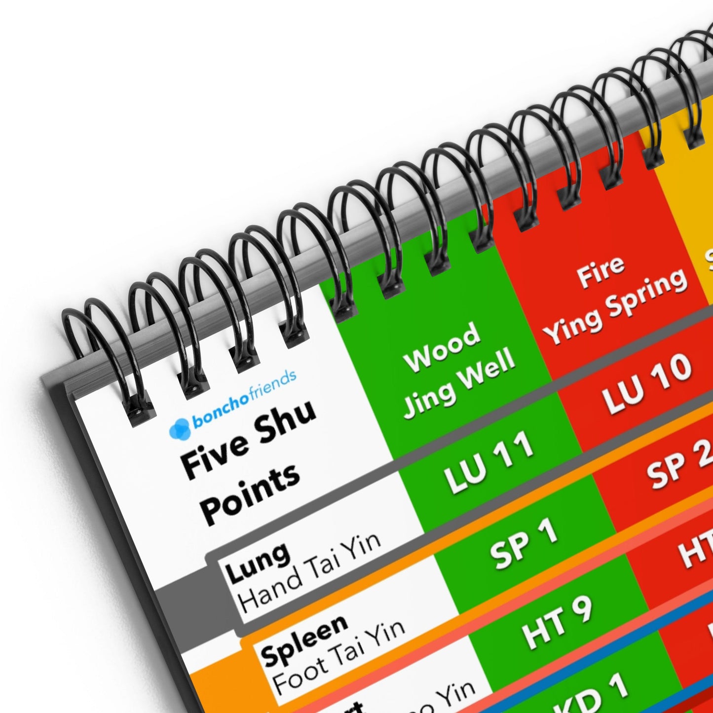 Boncho 5 Shu Points Spiral Notebook
