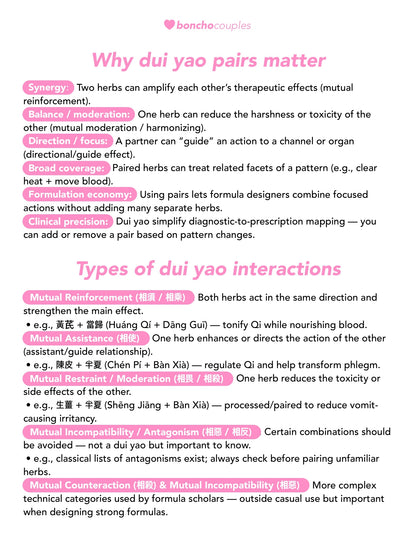 100 Dui Yao eBook & Chart - Digital Download