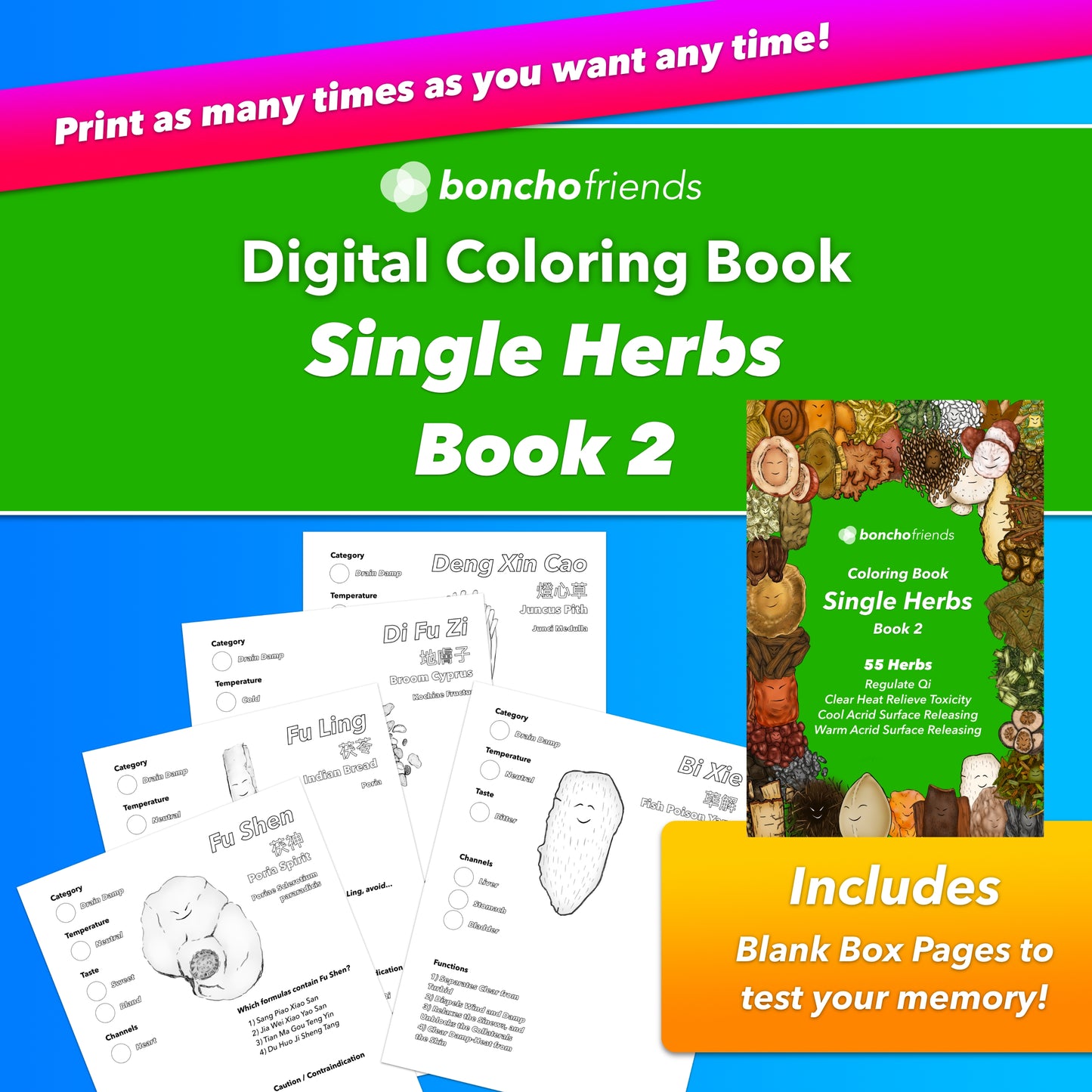 Single Herbs Coloring e-Book 2