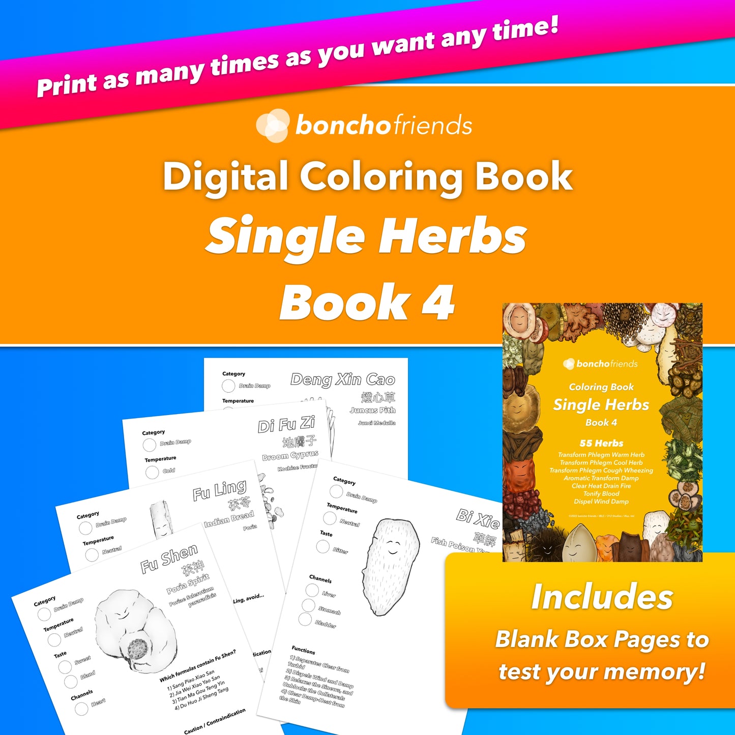 Single Herbs Coloring e-Book 4